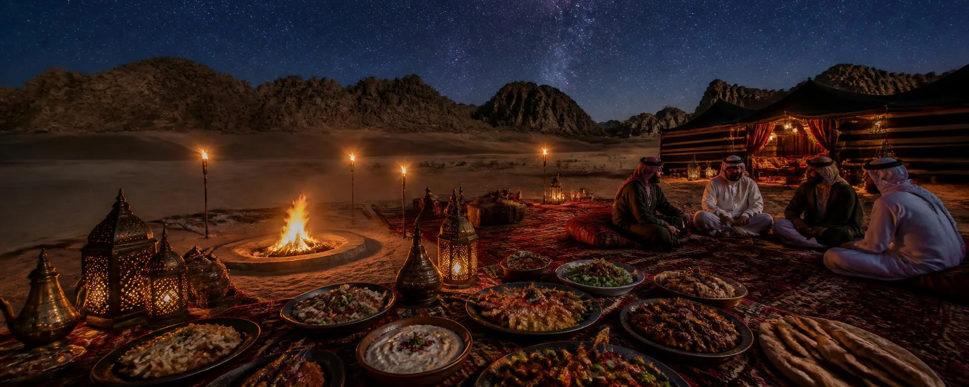 Bedouin dinner under the stars